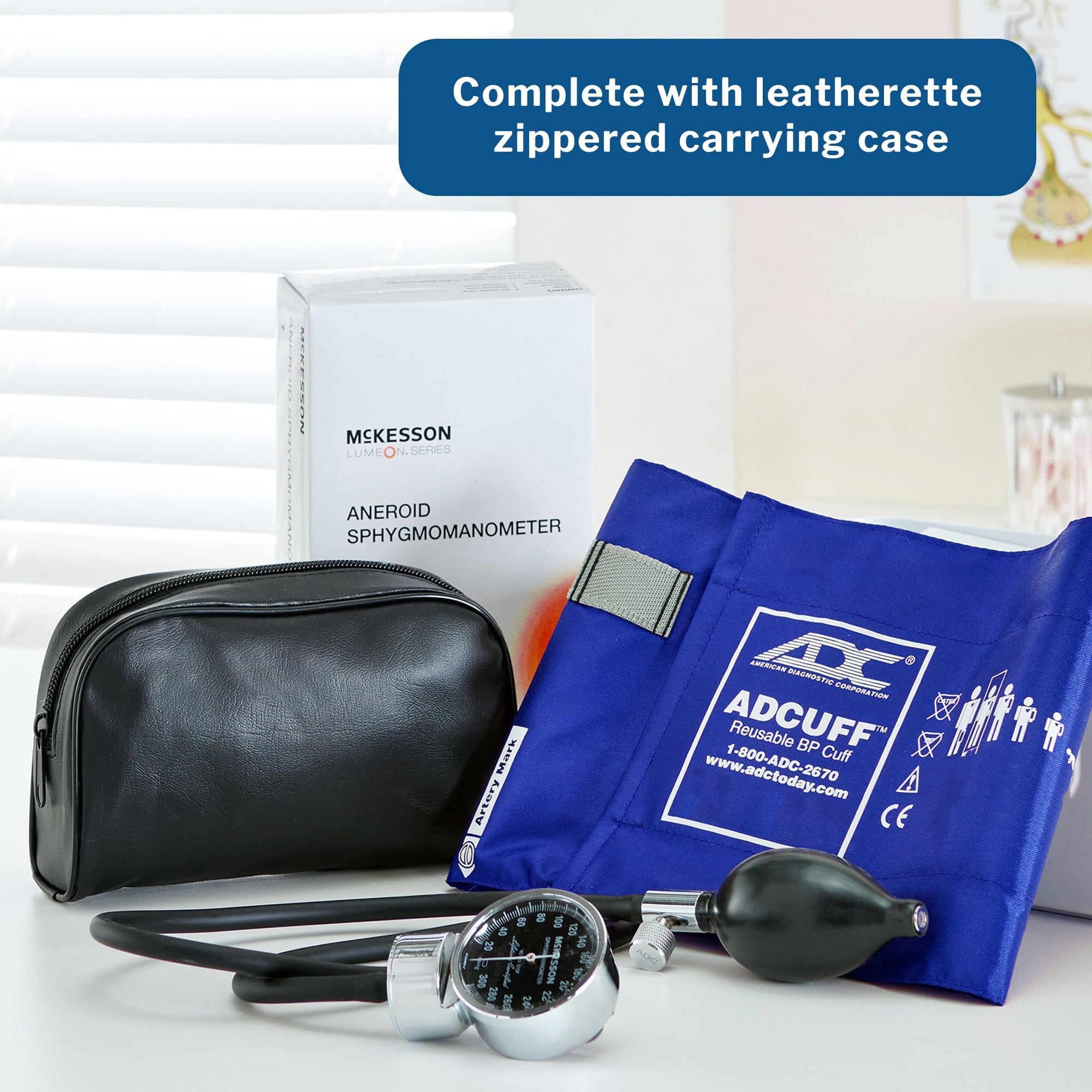 McKesson LUMEON Aneroid Sphygmomanometer, Blood Pressure with Cuff, Small, 20 Ct