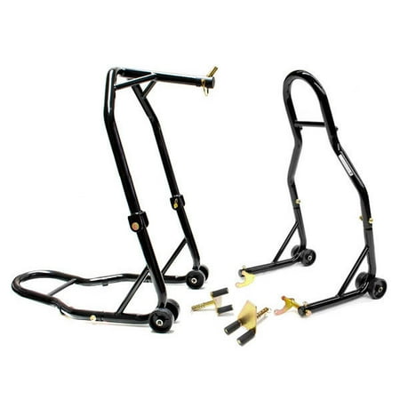 Dyna Triple Trees - Venom Motorcycle Front Triple Tree & Rear Swingarm Spool Lift Combo Wheel Lift Stands For Honda VTR1000 Super Hawk (1997-06)