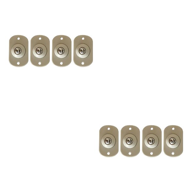 Yuarrent Paquete de 4 ruedas autoadhesivas para muebles de hogar, polea con cuentas de acero Cuenta de acero 2piezas Yuarrent CBP321249