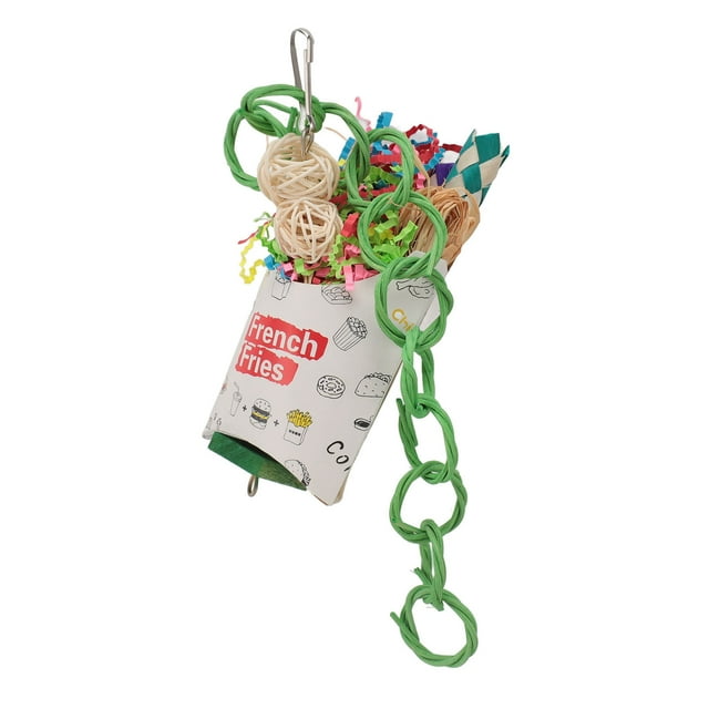Colorful Bird Chewing Shredding Foraging Toys With Shredded Paper, Encourage Instinct For Small To Medium Parrots