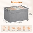 thumbnail image 4 of Lifewit Fabric Storage Boxes 6 Pcs, Stackable Storage Bins with Clear Lids, Foldable Oxford Cloth Cube Closet Organizer Baskets, Clothes Containers for Towels, Blankets, Books, Light Gray-Large, 4 of 12