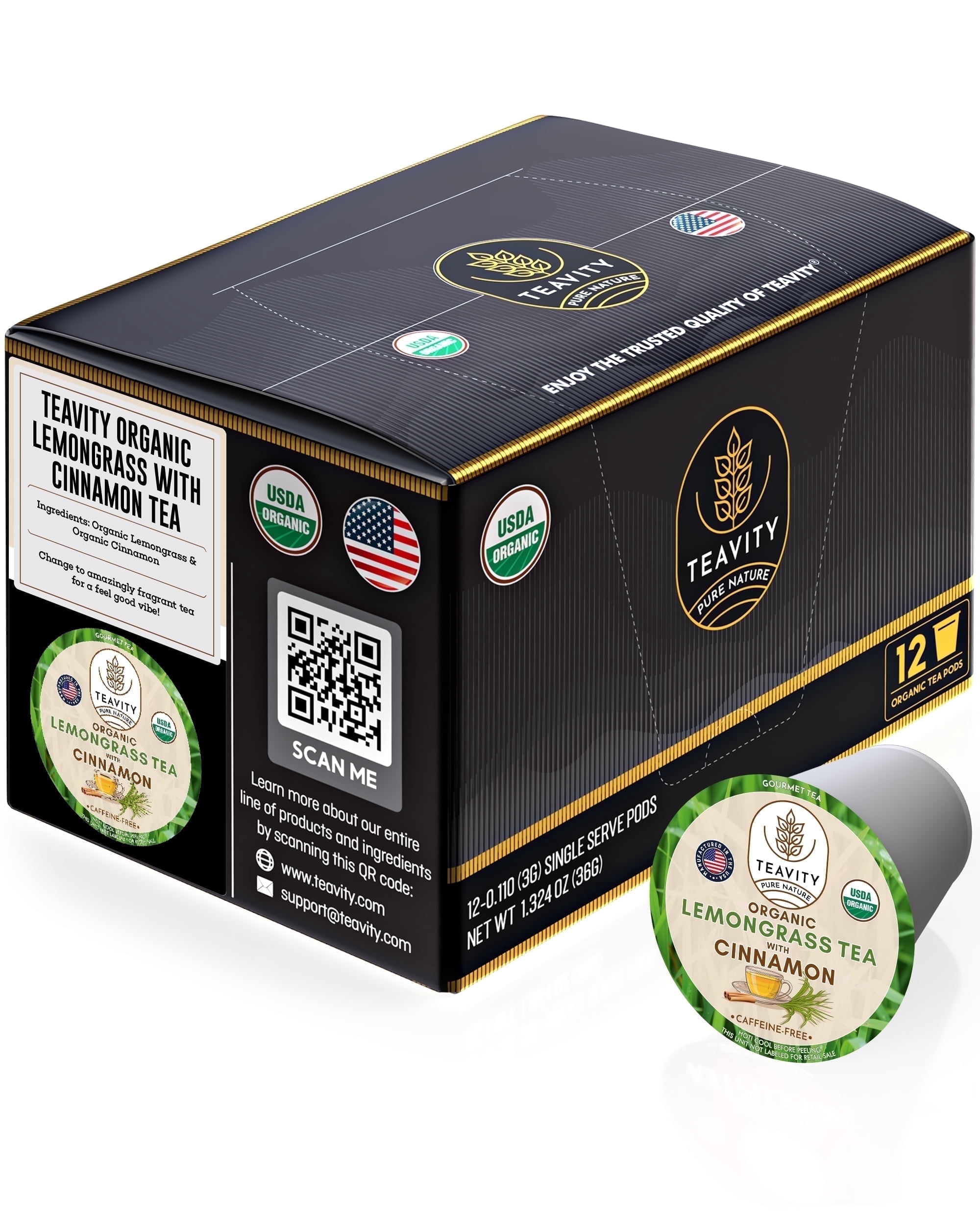 Organic Hibiscus Sabdariffa Tea Pods for Keurig Brewers by Teavity