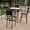 Chocolate, variant on International Caravan 5 Piece Patio Pub Set in Antique Black