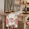 thumbnail image 2 of Mother's Day Table Runner, Spring Botanical Summer Flower Leaf Plant Washable Cotton Linen Table Runners 72 Inches Long, Dresser Scarf Runner for Dining/Coffee/Kitchen/TV Stands/Cabinets 13''x72'', 2 of 9