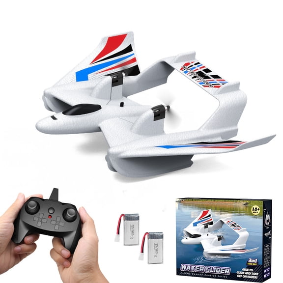 Amphibious Waterproof Gyro Stabilized RC Plane Boat EPP Foam Water Land Flying Airplane Fixed Wing Aircraft Toys Gift for Boys