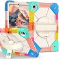 thumbnail image 2 of Funda Resistente a Golpes para Samsung Galaxy Tab S11, Funda Protectora de Silicona + Capa de PC Anti Caída con Asa Giratoria de 360°, Soporte, Correa para el Hombro, Colorida, para Galaxy Tab S11, 2 of 9