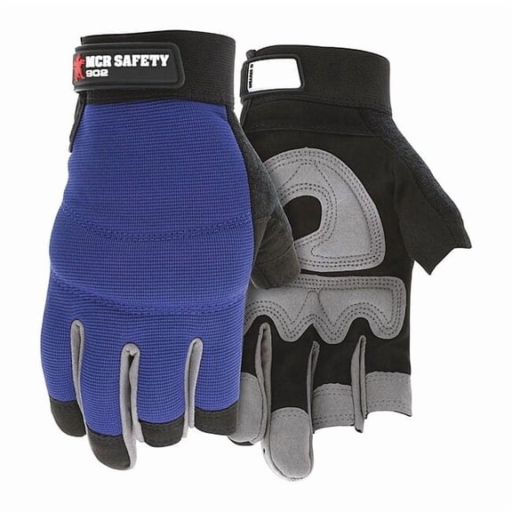 Mcr Safety Fasguard Synthetic Leather 3 Fingerles,L 902L