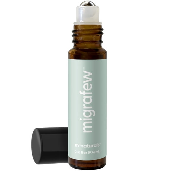 M3 Naturals MigraFew Aromatherapy Migraine Relief Roll On with Lavender and Peppermint, 0.33 fl oz