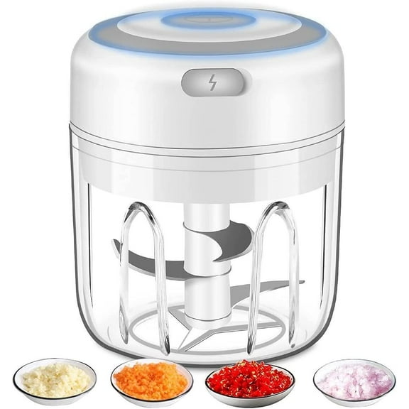 Electric Garlic Chopper Onion Mincer Vegetable Chopper Portable Meat Grinder USB