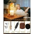 thumbnail image 4 of Funistree Flower Candle Warmer Lamp with Timer and Dimmer, Electric Top Down Wax Melter for Jar Candles, Adjustable Height Wax Warmer for Women Girl Wife, New Home Bedroom Decor, 4 of 9