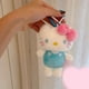 thumbnail image 1 of hello Cartoon Red Glasses Apron Keychain Plush Toy Backpack Doll Plush Keychain for Women Style 39, 1 of 2