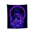 thumbnail image 2 of TaTaai 3Pcs Blacklight Skull Tapestry Glow in the Dark Tapestry Kissing Lovers Tapestries Skeleton Neon Trippy Moon Stars Vertical Posters Wall Hanging Decor for Bedroom Aesthetic, 2 of 6