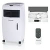 Honeywell 500-694CFM Portable Evaporative Cooler, Fan and Humidifier with Ice Compartment and Remote, CL25AE, White