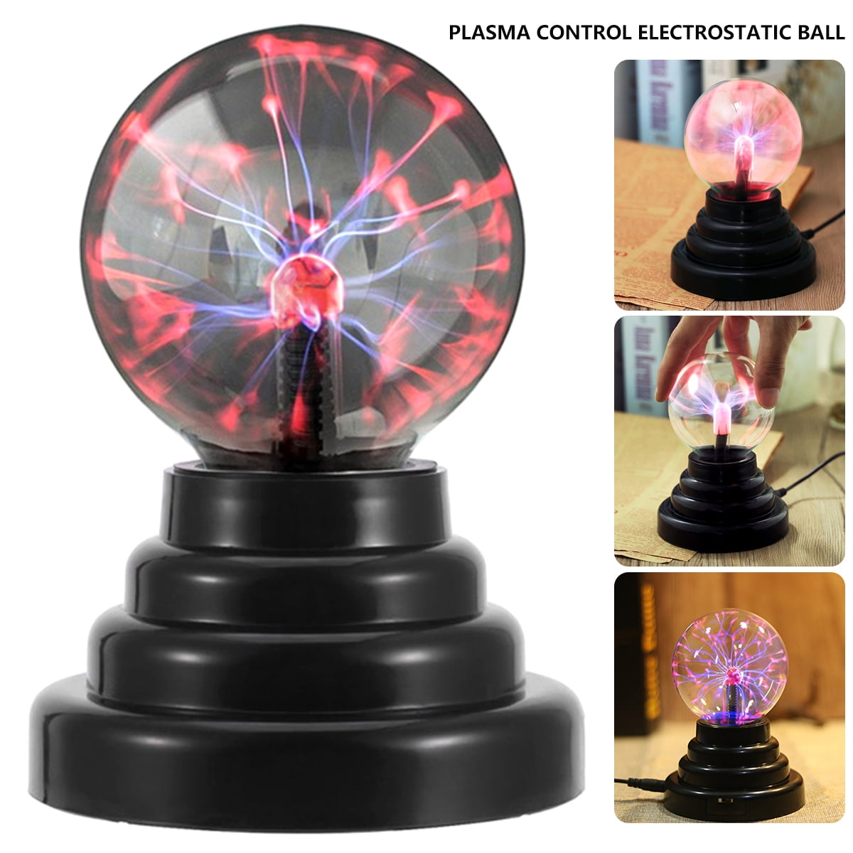 Magic Plasma Ball Desk Lamp Light Nebula Sphere Lightning Globe Glass Ball Decor 