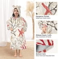 thumbnail image 3 of FORMRS Wearable Blanket Hoodie with Sleeves for Kids Cozy Flannel Sweatshirt, Light Starfish, 3 of 7