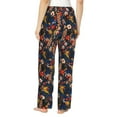 thumbnail image 3 of Uemuo Orchids Flowers Pattern Women's Wide Leg Palazzo Lounge Pants with Pockets Light Weight Loose Comfy Casual Pajama Pants-X-Large, 3 of 9