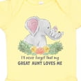 thumbnail image 4 of Inktastic I'll Never Forget That My Great Aunt Loves Me Cute Elephants Boys or Girls Baby Bodysuit, 4 of 5