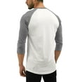 thumbnail image 2 of Hat and Beyond Men's Raglan 3/4 Dual Tone Baseball Jersey Shirt, 2 of 6