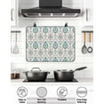 thumbnail image 5 of Stove Top Covers for Electric Stove 28.5x20.5 Inches, Green Pink Boho Heat Insulation Fireproof Glass Cooktop Protector, Ethnic Abstract Geometric Floral Pattern Countertop Stovetop Cover for Kitchen, 5 of 8