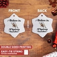 thumbnail image 3 of 3drose, I Believe in Flying Monkeys, 3 inch Snowflake Porcelain Ornament, 3 of 7
