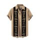 thumbnail image 1 of Camisas De Franela Para Hombre Camisa de manga corta con solapa y hebilla de bolsillo con impresión digital 3D para hombre (Khaki, M), 1 of 4
