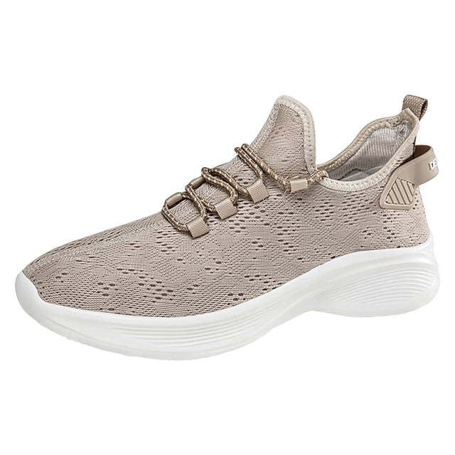 WEAIXIMIUNG Sneakers Men Size 15 Wide Men Sports Shoes Outdoor Fashionable New Pattern Solid Color Mesh Breathable Comfortable Lightweight Non Summer Lace Up Casual Shoes
