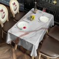 thumbnail image 2 of White Rose Gold Marble Pattern Rectangle Tablecloth 60"x102",Waterproof Polyester Rectangle Table Cloth, Wipeable Spillproof Polyester Tablecloth for Dining, Camping, Indoor and Outdoor, 2 of 6