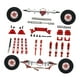 thumbnail image 4 of Kit de bricolaje para eje delantero y trasero, varillas de fijación de eje trasero de repuesto, soportes de metal, actualización robusta para coche RC Rojo, 4 of 8