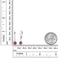 thumbnail image 3 of Gem Stone King 925 Silver and 10K Yellow Gold Purple Zirconia Dangle Earrings for Women | 3.00 Cttw | Gemstone Birthstone | Round 6MM, 3 of 4