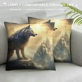 thumbnail image 3 of JEUXUS  Wolf Throw Pillow Cover, Soft Square Cushion Case for Couch Sofa Bedroom Car Farmhouse Home Decor, 3 of 5