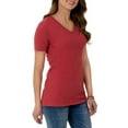 thumbnail image 4 of Time and Tru Women's Essential Short Sleeve V-Neck T-Shirt, 4 of 4