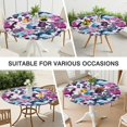 thumbnail image 7 of Pioneer Flower Floral Print Pattern Round Fitted Tablecloth with Elastic Edge,Dining Table Cover Waterproof,Outdoor Round Tablecloth for Camping,Dining,Indoor and Outdoor, 7 of 7