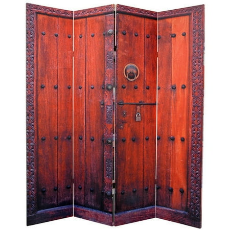 Oriental Furniture 70.87'' x 63'' Double Sided Doors 4 Panel Room Divider