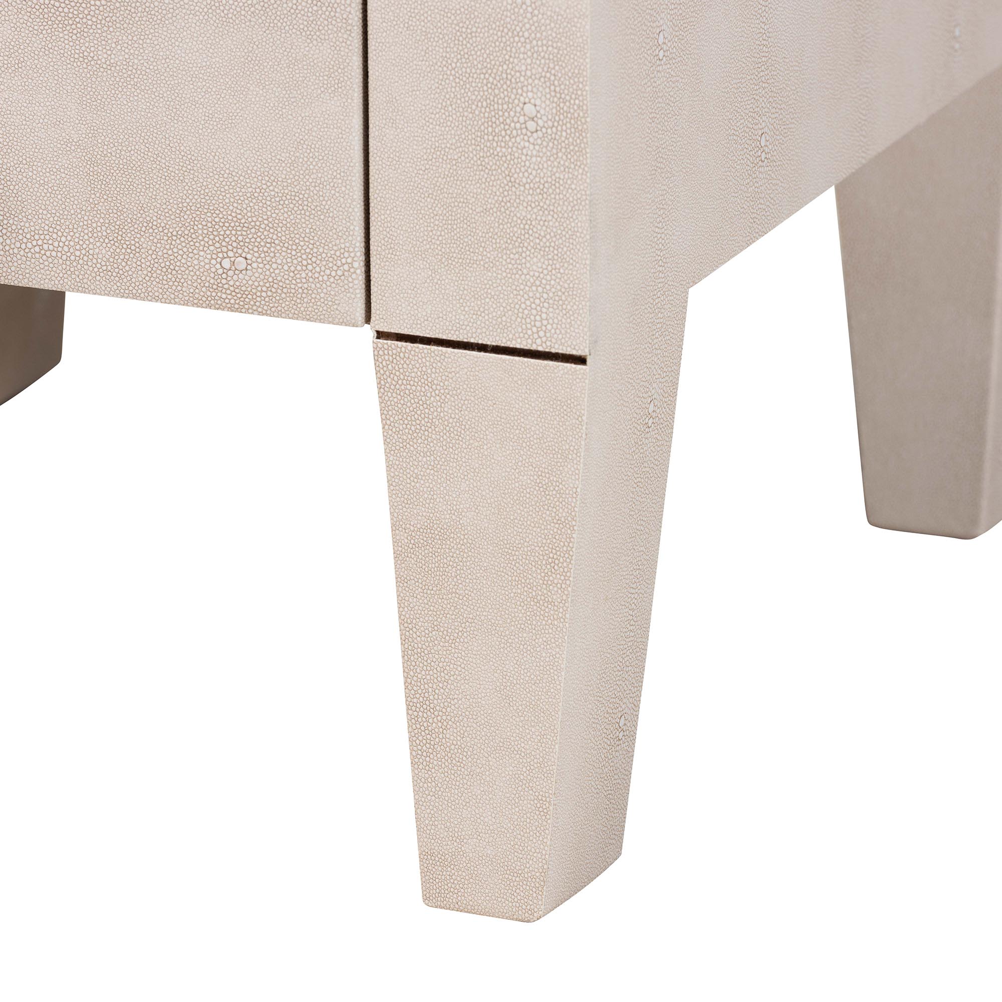 Baxton Studio Leyna Modern End Table, 3-Drawer, Brass