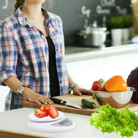 

Food Scale 11lb Digital Kitchen White Scale Weight Grams Lb and oz for Cooking Baking 1g/0.01OZ/0.001Lb Precise Graduation