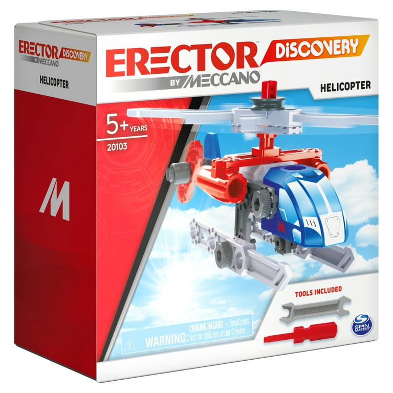 Meccano Junior, Helicopter STEAM Model Building Kit, for Kids Aged 5 and Up  – StockCalifornia