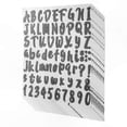 thumbnail image 2 of Black Adhesive Vinyl Stickers, 720 Pcs Letter & Number Decals for DIY Projects, Home Decor, Doors, Windows (10 Sheets), 2 of 5