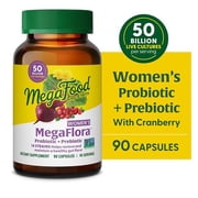 MegaFood MegaFlora Probiotics for Women - With Prebiotics - 14 Strains - 45 Servings