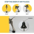 thumbnail image 4 of One Touch Kickdown Door Stopper, Door Holder, Heavy Duty Door Stops, Bottom of Door, Height-Adjustable Rubber Tips by HASHI (Black 4 inch x 1pack), 4 of 14