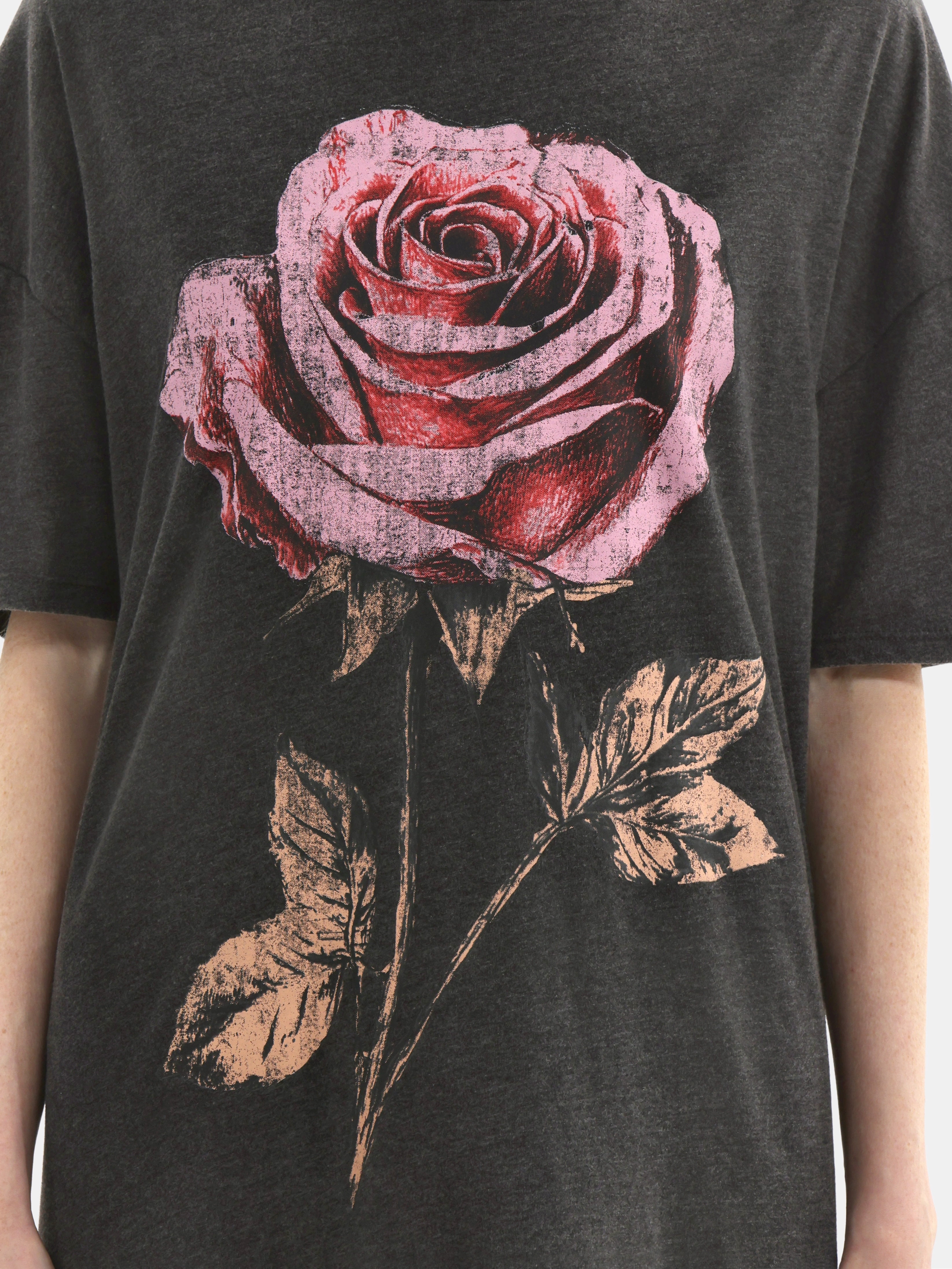 No Boundaries Washed Graphic Boyfriend Tee, Women's