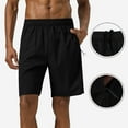 thumbnail image 5 of Mgmyaa Men's Casual Shorts Drawstring Elastic Waist Running Sport Short Pants with Zipper Pockets, 5 of 5