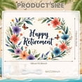 thumbnail image 2 of Colorful Florals Happy Retirement Banner Butterfly Accents Retirement Backdrop Gold Glitter Details Elegant Calligraphy Celebration Banner for Retirement Party Office Celebration Home Gathering, 2 of 8