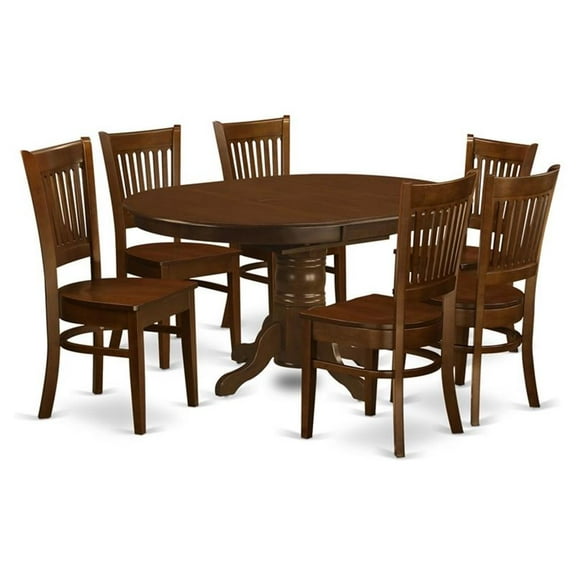 Atlin Designs 7-piece Wood Dining Table and Chair Set in Espresso