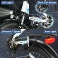 thumbnail image 4 of Gocio Foldable Electric Bike for Adults, Peak 750W Electric Mountain Bicycles, 20" * 2.4" Fat Tire Electric Bicycle, 375Wh 48V Removable Lithium-Ion Battery,Urban Commuter Ebike Man Woman UL2849, 4 of 11
