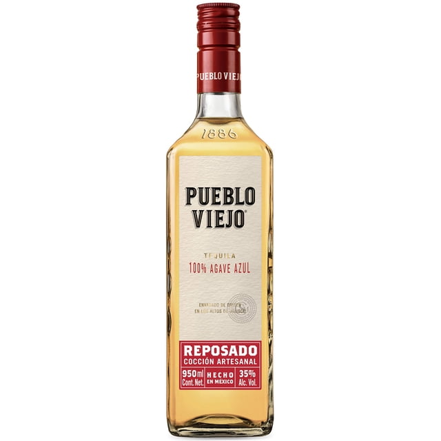Tequila Pueblo Viejo Reposado 100% Agave - 950 ml