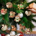 thumbnail image 3 of Shoreew Gingerbread Animal Wooden Ornaments Cookie-Inspired Christmas Tree Hanging Pendants Festive Party Decoration, 3 of 7