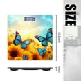 thumbnail image 2 of Bathroom Scale, Highly Accurate Digital Body Scale,Precisely Measures Weight up to 400 lbs-Blue Butterflies In Sunflower Field With Blue Sky, 2 of 4