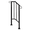 Matte Black | 1-Step, variant on Tcbosik Handrails for Outdoor Steps, 3 Step Stair Hand Rail, Metal Railing with Installation Kit for Seniors, Copper