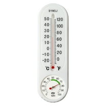 FNGZ Household Appliances, Wall Mounted for Indoor and Outdoor Home Garden Indoor and Outdoor Wet and Dry Wall Hanging High Precision 1Ml Household Thermometer, 1X Thermometer