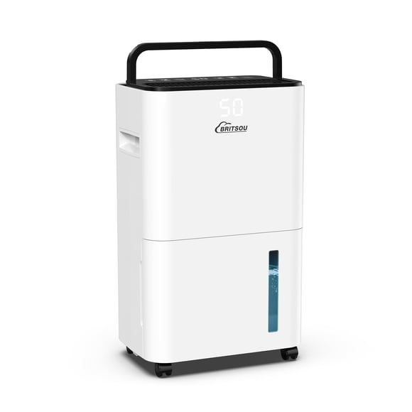 Deshumidificador Britsou 16L para sótano con manguera de desagüe y tanque de 2.5L